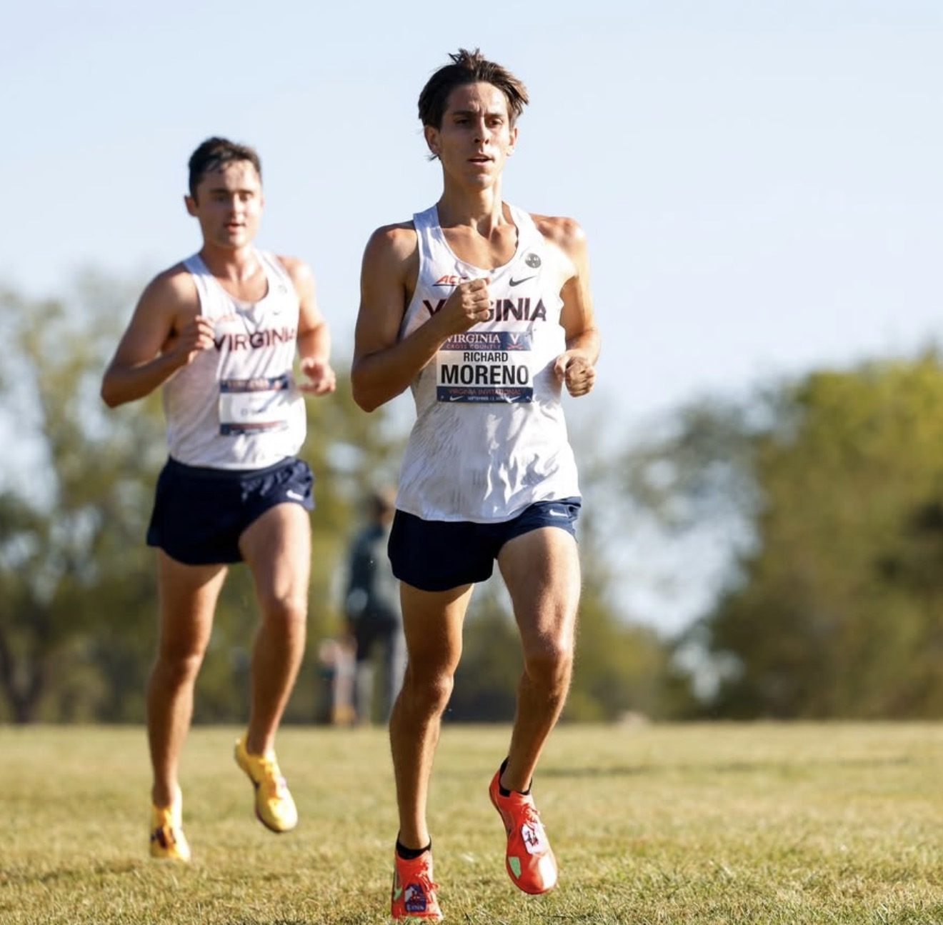 Richard Moreno running cross country for Virginia