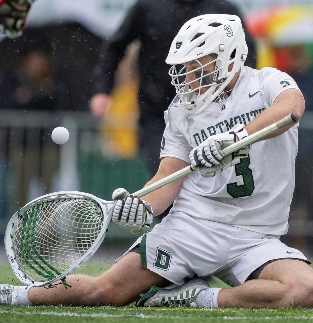 Sam Cooper making a save for Dartmouth