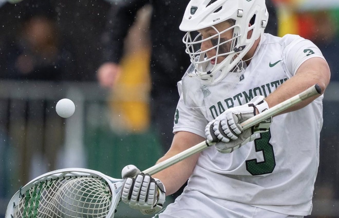 Sam Cooper making a save for Dartmouth